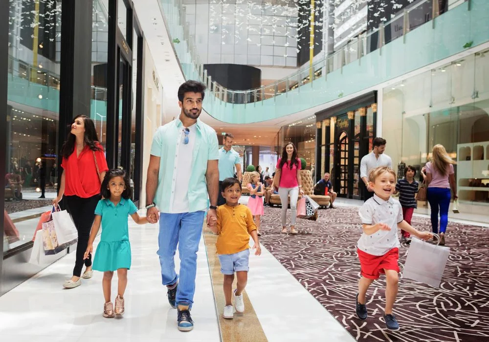 Tourist Enjoying Shopping after claiming VAT refund in Dubai.
