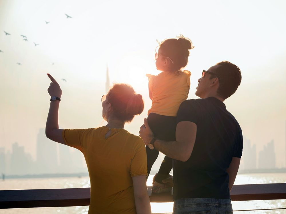 Peace of mind symbolized by an expat couple registering a will in UAE.