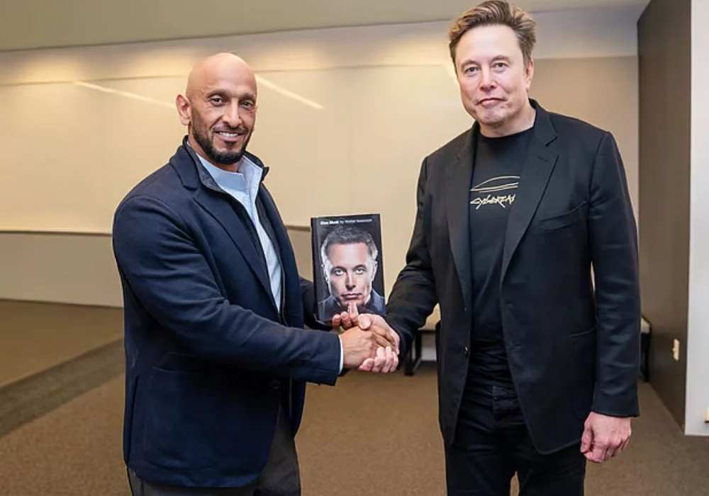 Al Hamed Meeting Elon Musk.