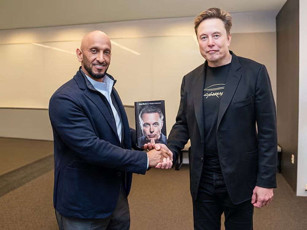 Al Hamed Meeting Elon Musk.