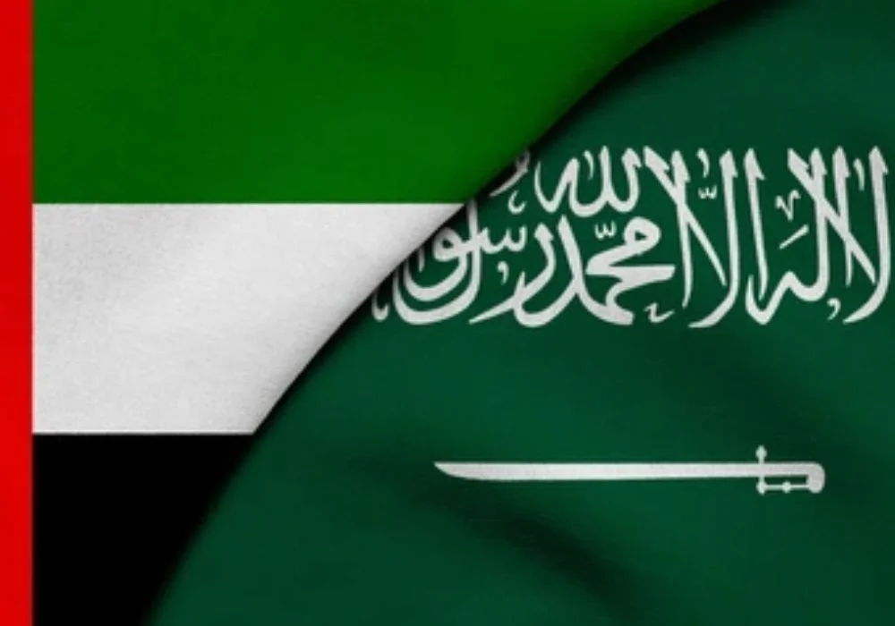 Illustration portraying UAE joins Saudi National Day.