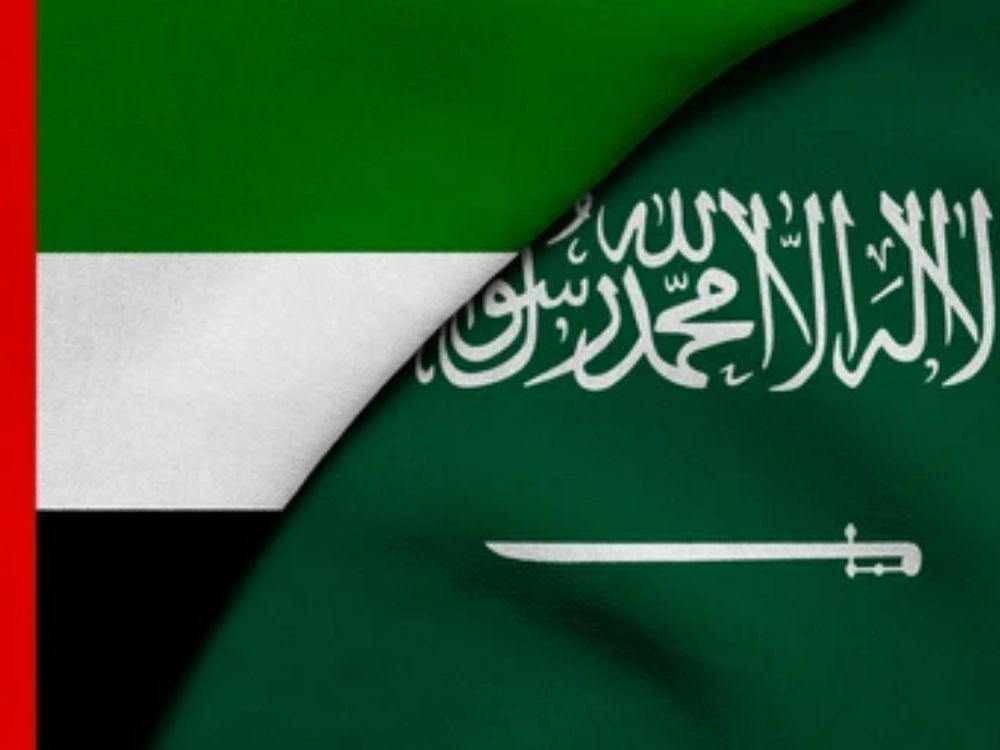 Illustration portraying UAE joins Saudi National Day.