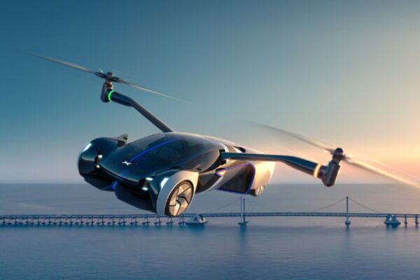 “Illustration of vertiport integration for Dubai flying car trials”