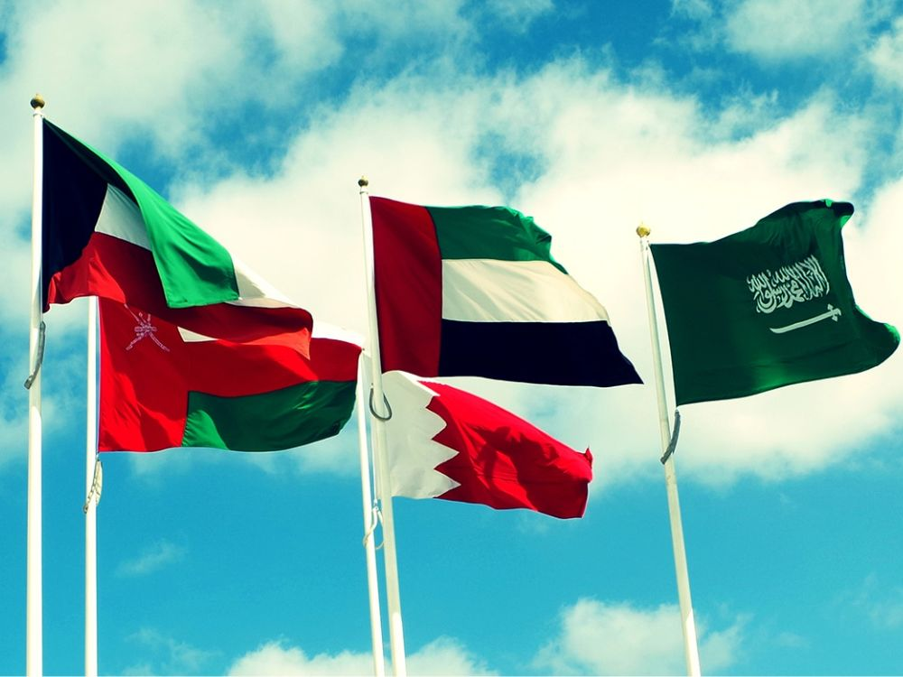 "GCC countries flags representing GCC visa options for UAE residents”