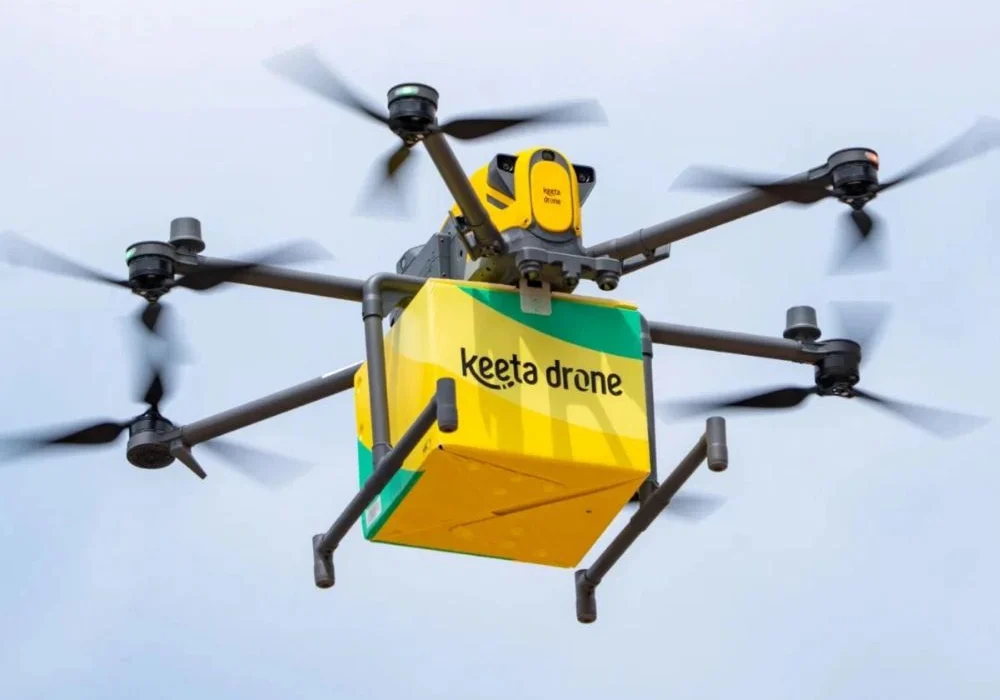 Keeta fast delivery in Dubai city skies