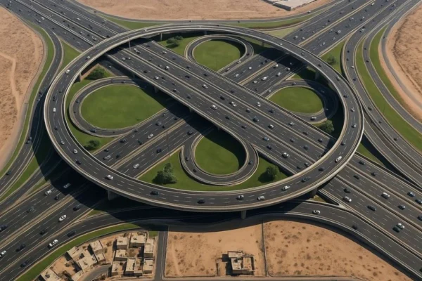 UAE new 120km highway plan illustration.