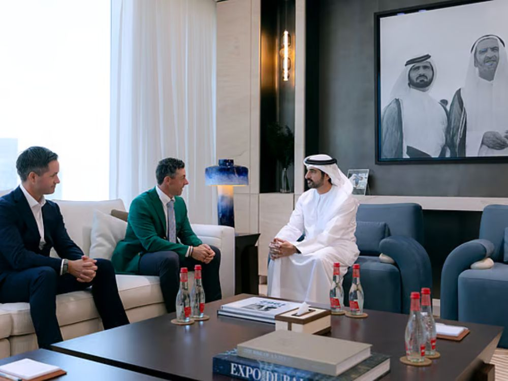 “Sheikh Hamdan Meets Rory McIlroy in Dubai ahead of DP World Tour Championship 2025.”