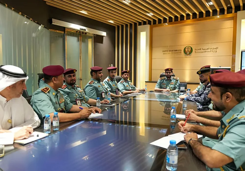 Ajman Police meeting regarding Deploying 116 Patrols for National Day 2025