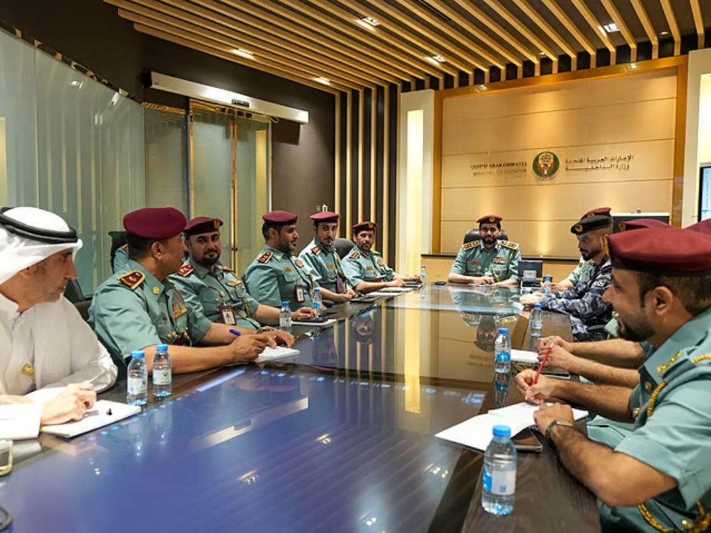 Ajman Police meeting regarding Deploying 116 Patrols for National Day 2025