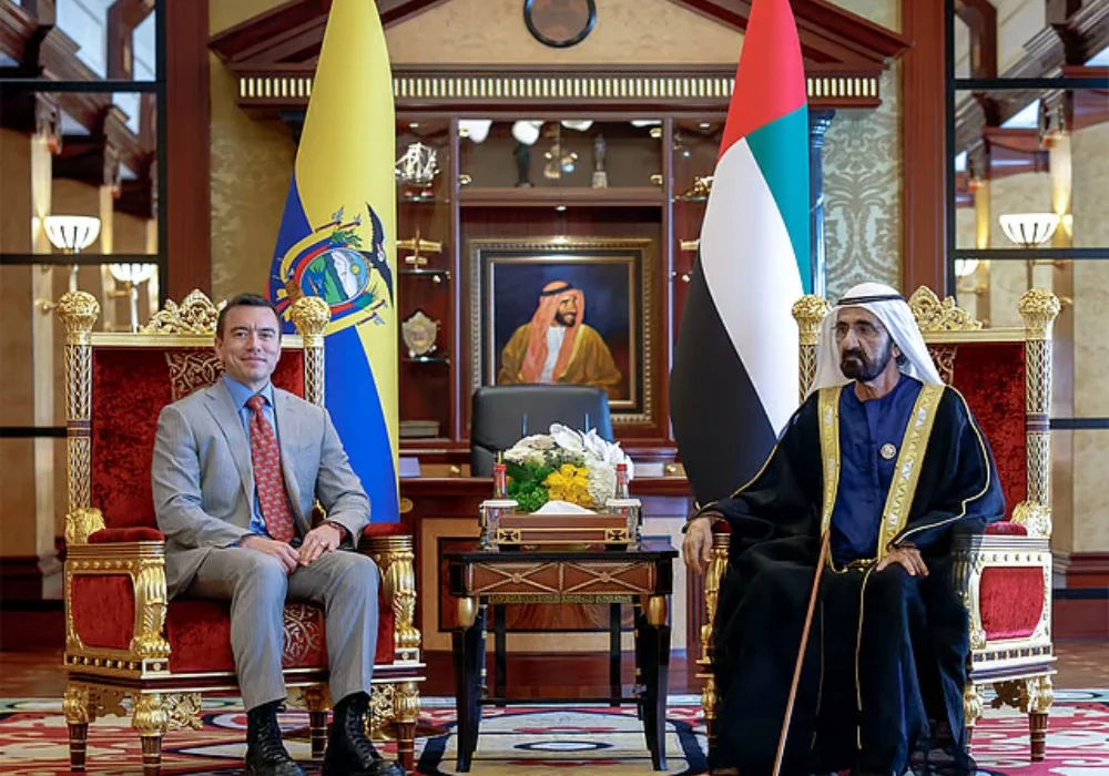 Sheikh Mohammed meets Ecuador President.