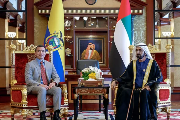 Sheikh Mohammed meets Ecuador President.