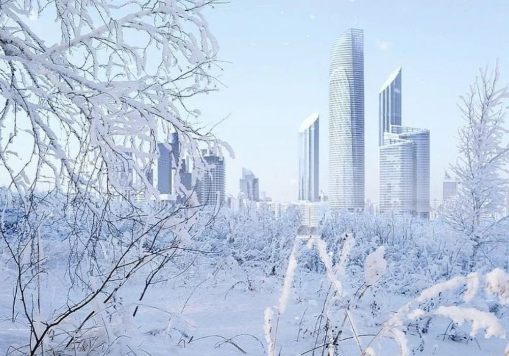 Illustration showing cold weather in UAE.