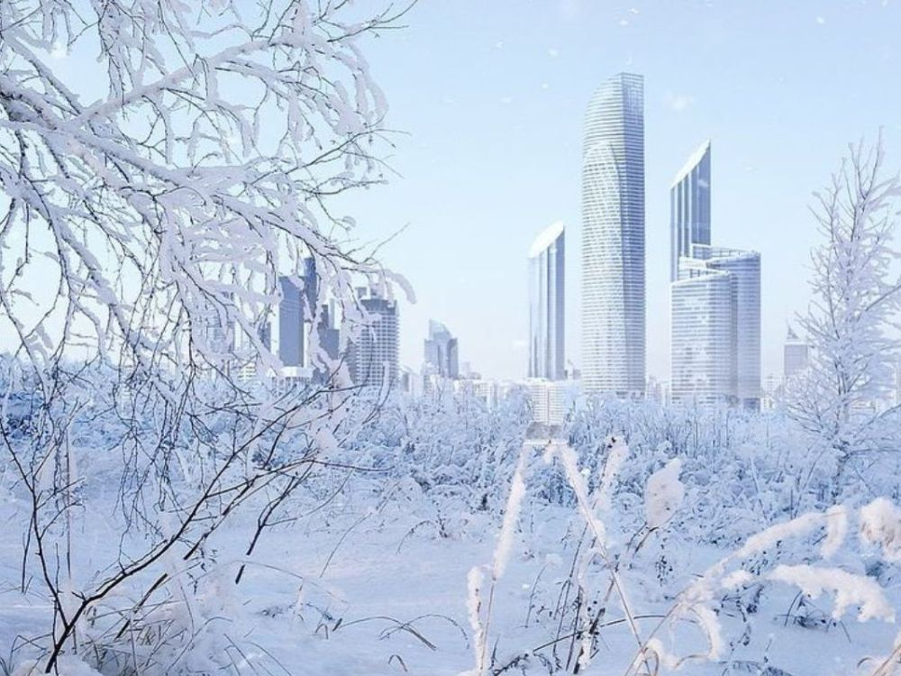 Illustration showing cold weather in UAE.