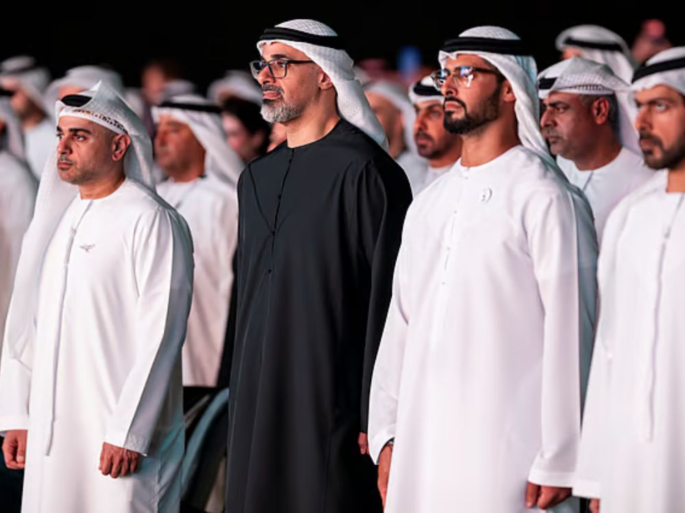 Sheikh Khaled bin Mohamed bin Zayed at the opening of Abu Dhabi Finance Week 2025
