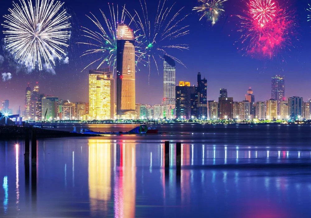 Fireworks in UAE on New Year’s Eve.