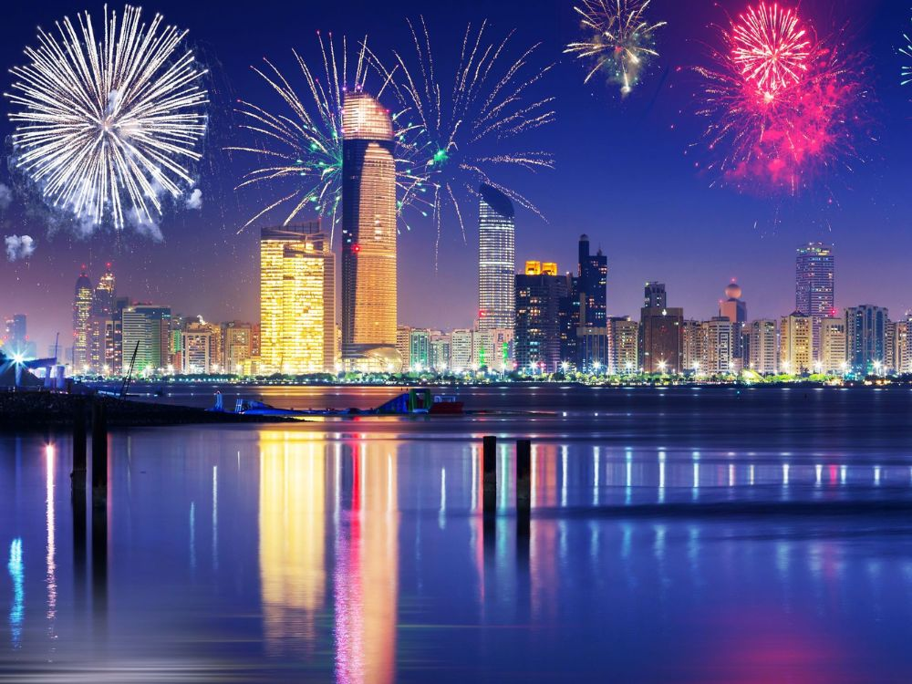 Fireworks in UAE on New Year’s Eve.