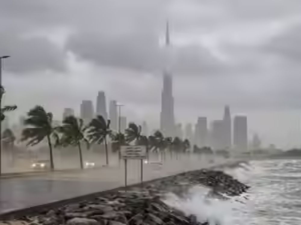 2. Cloudy skies over Dubai as part of UAE weather update.